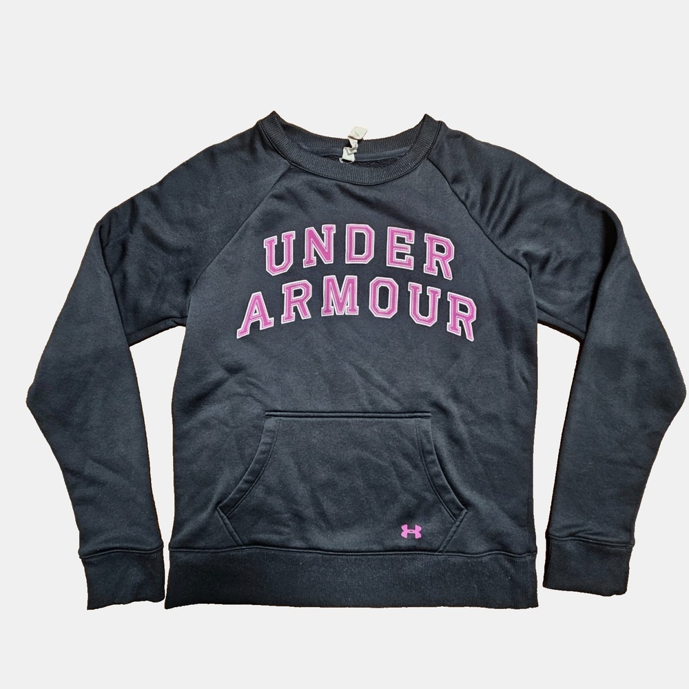 Under‎ Armour ColdGear Semi-Fitted Logo Fleece Pullover Sweatshirt M Athleisure